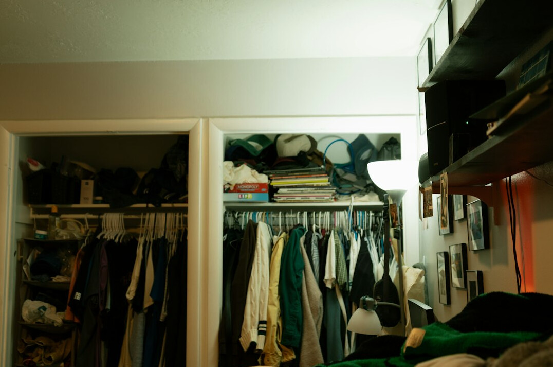 cluttered room before organizing